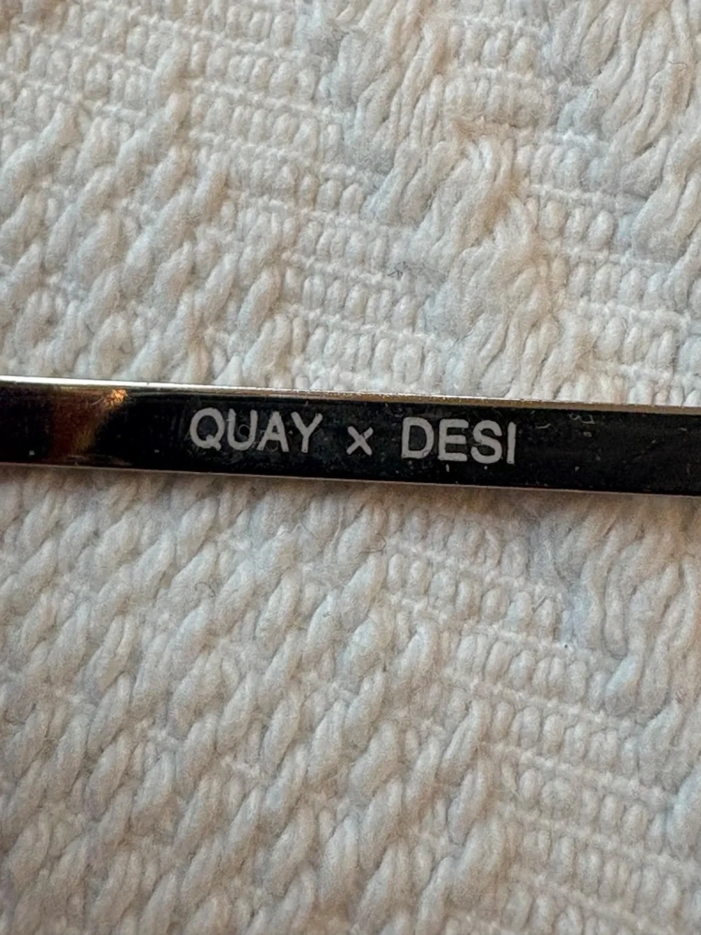 Quay x Desi Perkins High Key Aviator Sunglasses Gold Brown Gradient
